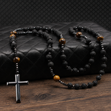 SL Signature Necklace- Obsidian Faith Rosary